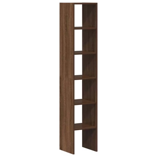 Bokhyller 2 stk stablebar brun eik 30x30x80 cm konstruert tre