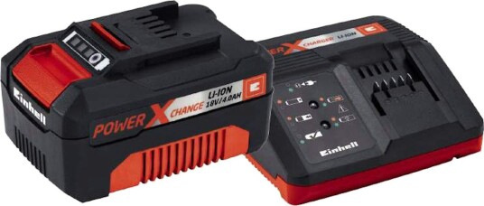 Einhell 18 V 4,0 Ah Li-Ion Batteri med Lader – Originalt Elektroverktøy Tilbehør