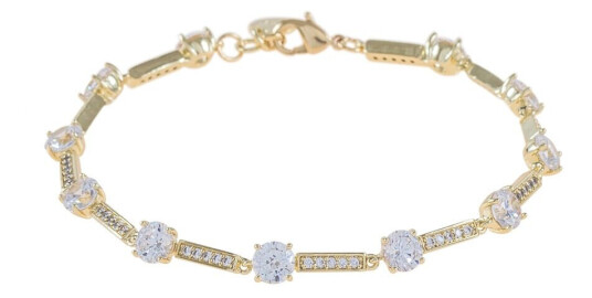 Snö Of Sweden Chicago Bracelet Gold/Clear Onesize Snö Of Sweden Chicago Bracelet Gold/Clear Onesize