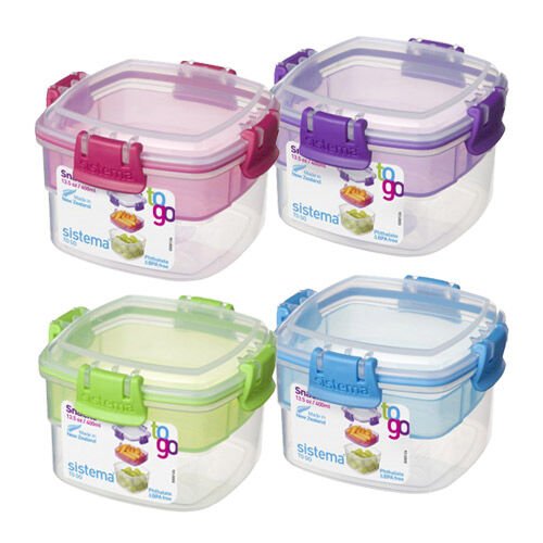 Sistema Snack To Go 400 ML Assorterte Farger - Sistema Snack To Go 400 ML Assorterte Farger -