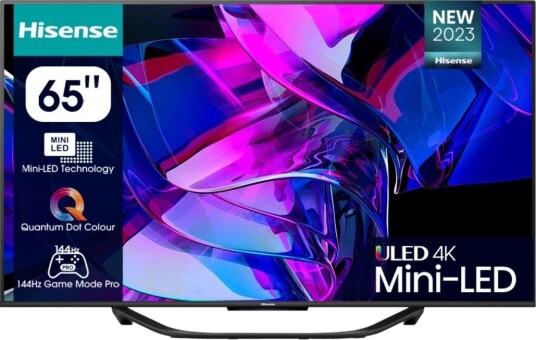 Hisense 65" U7KQ Mini-LED 4K UHD Smart TV med Quantum Dot og Dolby Atmos