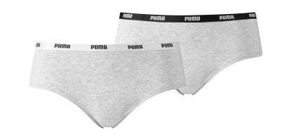 Puma Truser 2P Iconic Solid Hipster grå X-Small Dame