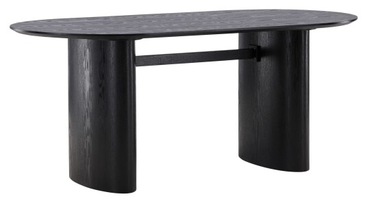 Venture Design Isolde Spisebord, 180x90x75, Svart, Svart MDF   Unoliving
