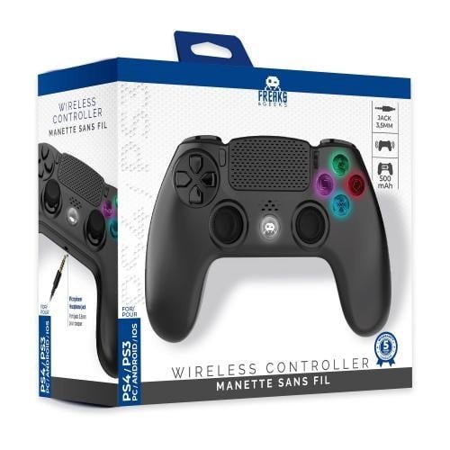 Trade Invaders Trådløs kontroller for PS4 med 3,5 mm kontakt LED Svart Trade Invaders Trådløs kontroller for PS4 med 3,5 mm kontakt LED Svart