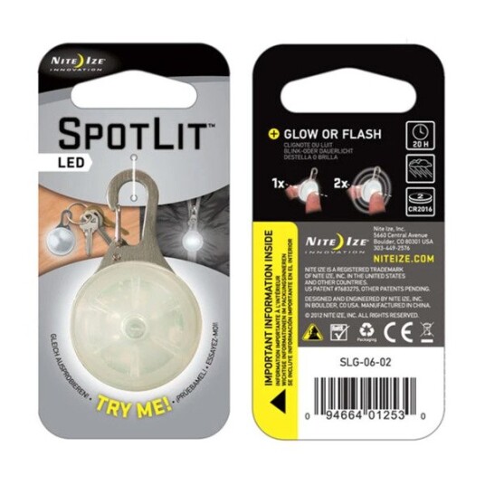 NITE IZE SPOTLIT LED KARABINKROK LAMPE HV NITE IZE SPOTLIT LED KARABINKROK LAMPE HV