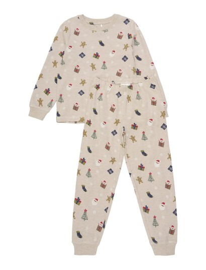 Minymo Pyjamas Set Aop Beige 104