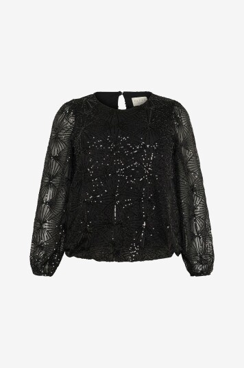 KAFFE Curve Bluse kcMinna Svart