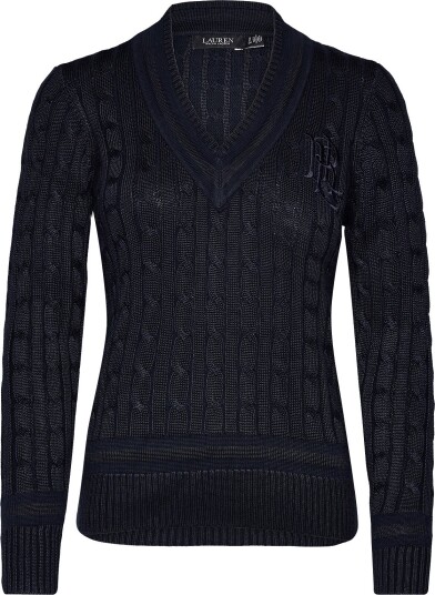 Lauren Ralph Lauren Cable Knit Cricket Sweater Navy XL