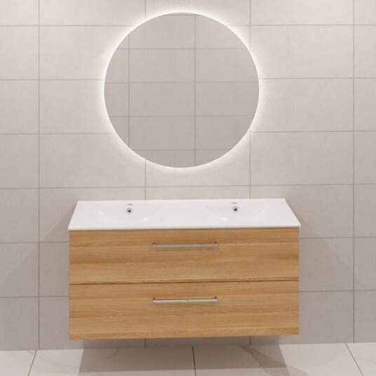 Dansani Mido+ Møbelpakke Servantskap med Servant Varm eik / 120cm Dobbel Corona Rundt Dansani Mido+ Møbelpakke Servantskap med Servant Varm eik / 120cm Dobbel Corona Rundt