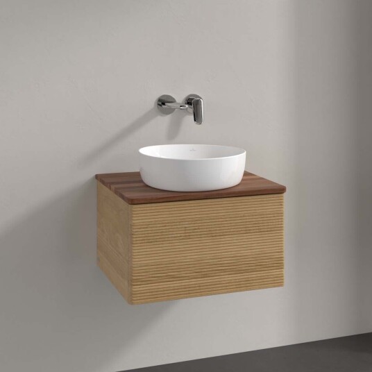 Villeroy & Boch  Antao Servantskap med 1 skuff 60x50x36 cm m/lys Eik/Valnøtt