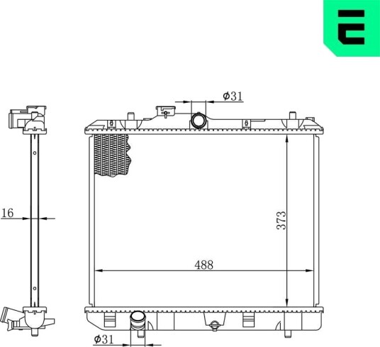 ERA 673175 Radiator motorkjøling