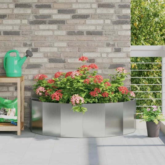 vidaXL Plantekassed sølv 120 x 60 x 35 cm Galvanisert Stål vidaXL Plantekassed sølv 120 x 60 x 35 cm Galvanisert Stål