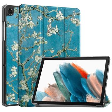 Samsung Galaxy Tab A9+ Tri Fold Series Smart Folio etui Hvit Blomster