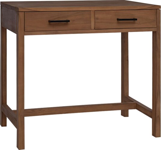 vidaXL Bord med skuffer Naturlig Massivt Teaktre 80 x 50 x 75 cm