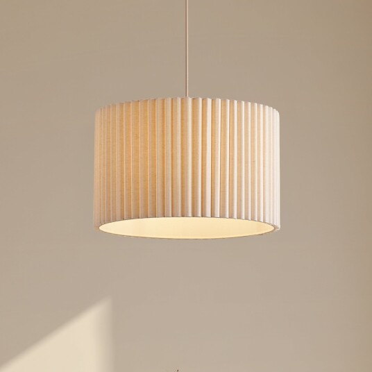 Hengelampe Lindby Libbie dimmbar Beige Stue Stoff / Tekstil Skandinavisk 28 Beige