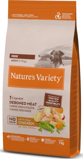 Nature’s Variety tørrfôr Adult Nature's Variety No Grain Mini frittgående kylling 2 x 7 kg