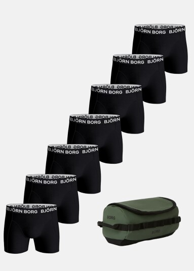 Björn Borg COTTON STRETCH BOXER 7 PACK + WASH BAG Björn Borg COTTON STRETCH BOXER 7 PACK + WASH BAG