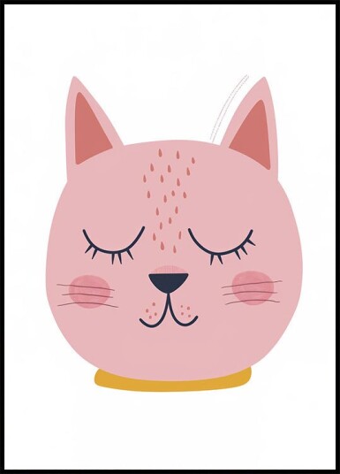 Pink Cat Plakat Plakat / 21x30cm