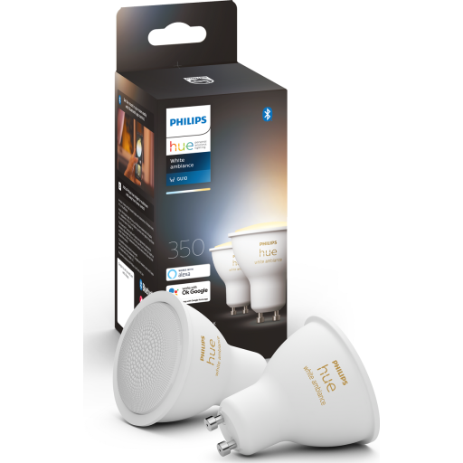 Philips Hue WA Lyskilde 4.3W GU10 2pk - 60529 Philips Hue WA Lyskilde 4.3W GU10 2pk - 60529