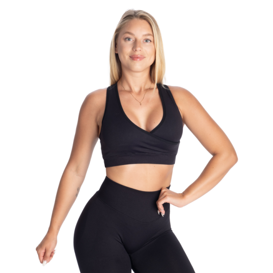 Better Bodies Wrap Seamless Sports bh Svart Small Better Bodies Wrap Seamless Sports bh Svart Small