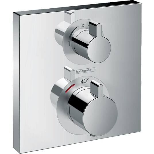 Hansgrohe Ecostat Square termostat Avsperring, 2 uttak, Krom Hansgrohe Ecostat Square termostat Avsperring, 2 uttak, Krom