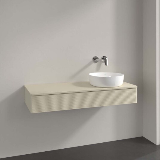 Villeroy & Boch Antao Servantskap med 1 skuff 120x50x19 cm m/lys Grå Matt Villeroy & Boch Antao Servantskap med 1 skuff 120x50x19 cm m/lys Grå Matt