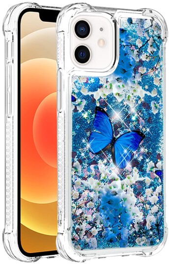 Trolsk Mobildeksel med Flytende Glitter Sommerfugl (iPhone 12/12 Pro)