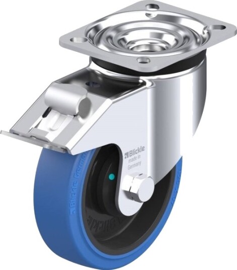 Blickle Styrehjul Med Brems 125Kad-1-Fi-Sb, Hjuldiameter 125 Mm, Maks. 250 Kg (1 Stk)