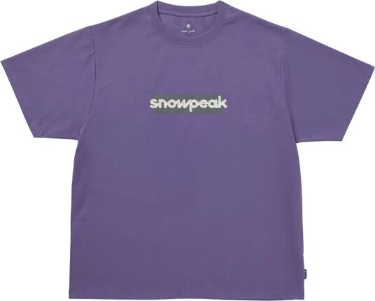 SNOW PEAK Sp Reflective Typography T Shirt   Purple   XXL