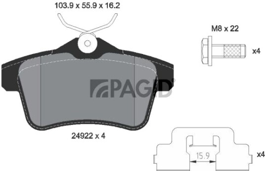 PAGID T2712N Bremseklosser PAGID T2712N Bremseklosser