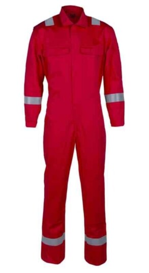 BS Kjeledress Offshore Med Glidelås Unisex, Str. 66, Rød