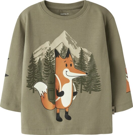 Name It Topp Nmmotto Ls Nreg Top Grønn