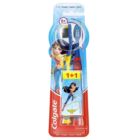 Colgate 2 pcs. Barnetannbørster Fra 6 år SUPER WOMAN