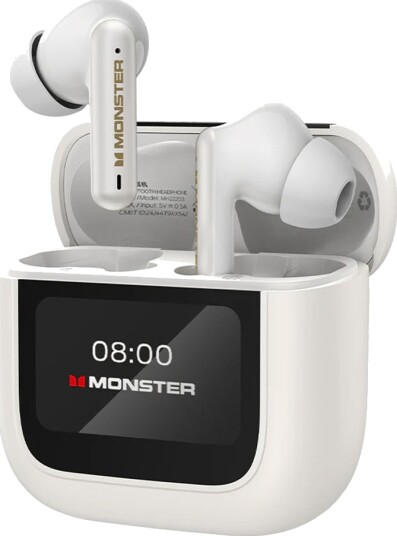 Monster TH300 True Wireless-hodetelefoner med ANC Hvit