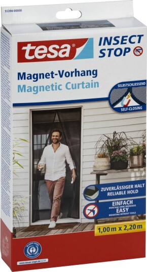 Tesa 55394 Magnetisk Myggnetting til D??r ??? 1x2,2 m ??? Svart Tesa 55394 Magnetisk Myggnetting til D??r ??? 1x2,2 m ??? Svart