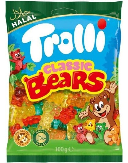 Trolli Classic Bears   Gummibjørner 100 gram