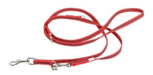 Julius-K9 C&G Super-Grip Leash.Red/Grey.14Mm/2.2M.With Handle.Max 30Kg