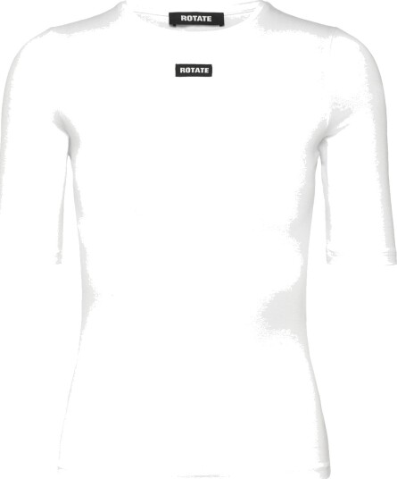 ROTATE Short Sleeve T Shirt White 42 ROTATE Short Sleeve T Shirt White 42