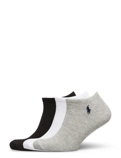 Polo Ralph Lauren Low Cut Cotton Sock 3 Pack   Black   