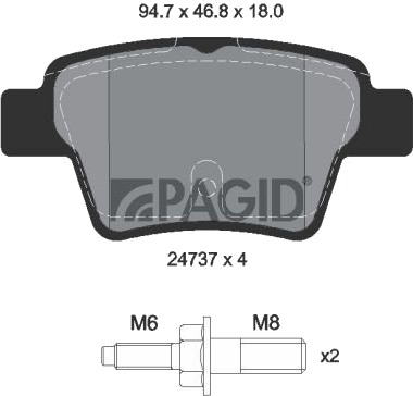 PAGID T1759N Bremseklosser