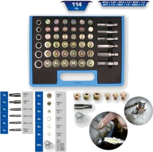 KS TOOLS BT711300 Reparasjonssett, gjenge oljeplugg KS TOOLS BT711300 Reparasjonssett, gjenge oljeplugg