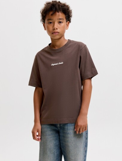 Jack & Jones Jornorrebro Emb Tee Ss Cn Noos Jnr Brown 128