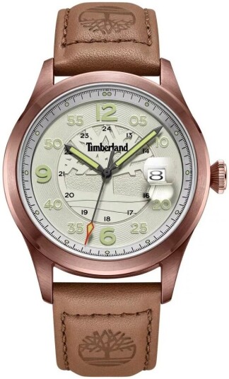 Timberland Herreklokke TDWGB2237503 Cornwall Beige/Lær Ø42 mm