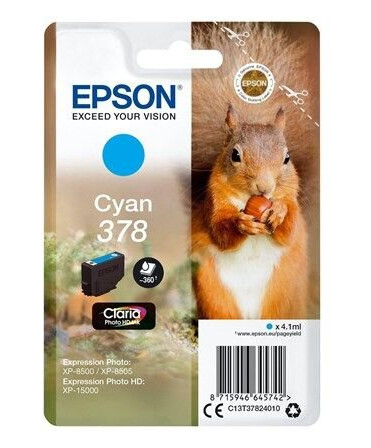 Epson 378 - cyan - original - ink cartridge - Blekkpatron Blå Epson 378 - cyan - original - ink cartridge - Blekkpatron Blå