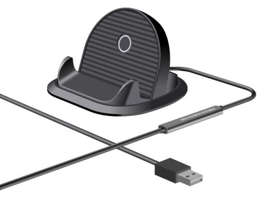 Qi-ladestasjon med hurtiglading for smartphone, Svart Qi-ladestasjon med hurtiglading for smartphone, Svart