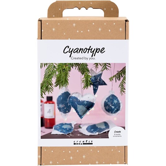 Craft Kit Cyanotype Cyanotype julepynt blå sølv 977848