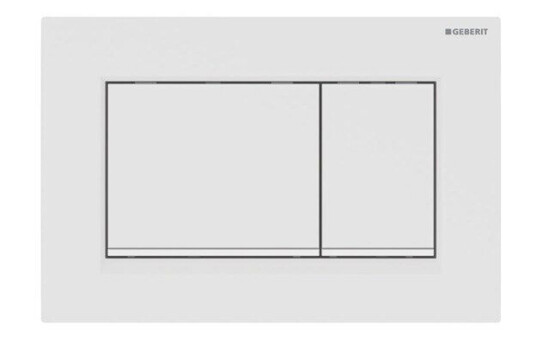 Geberit sigma30 actuator plate 246 x 164 x 12 mm dull white easy to clean coated