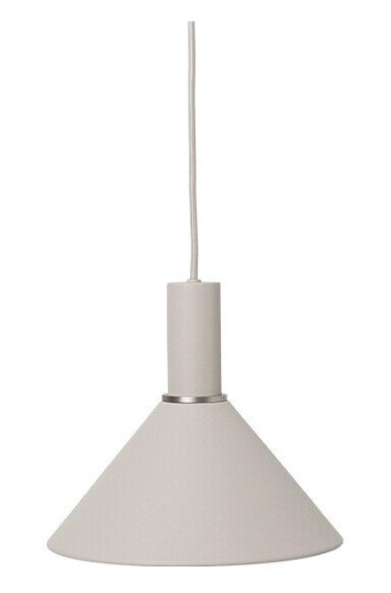 Ferm Living Collect Pendel Cone Low Light Grey Lampemesteren