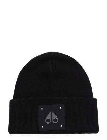 Moose Knuckles Logo Icon Beanie - Black - ONE SIZE