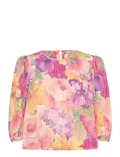 by Ti Mo Checks Top   Pink   S